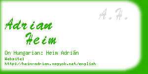 adrian heim business card